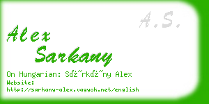 alex sarkany business card